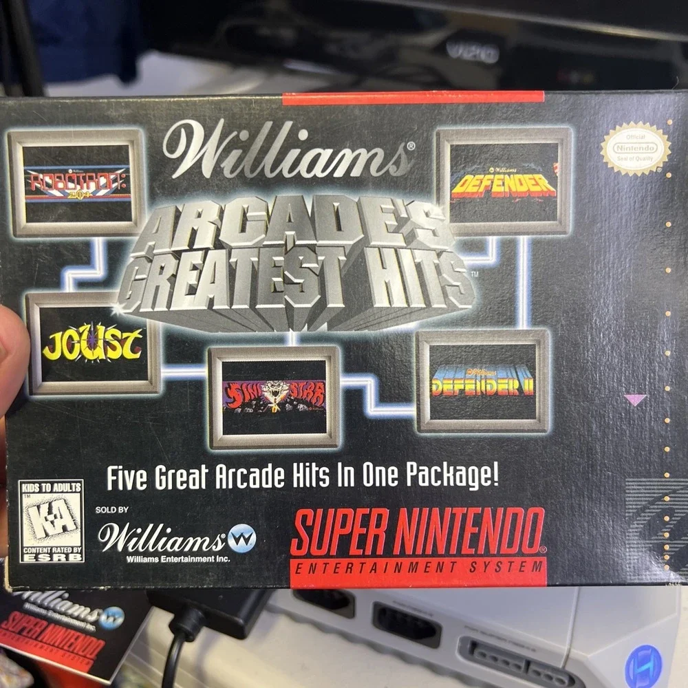Williams Arcade's Greatest Hits SNES Complete! CIB Reg CARD LOOK!
